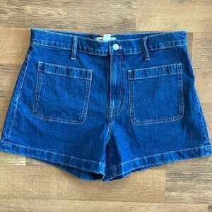 New without tags.  Madewell Emmett High Rise Sailor Shorts in Woodston size 30